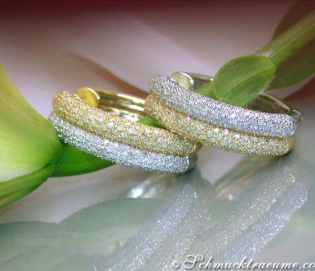 Timeless Diamond Hoops (Two Tone Finish)