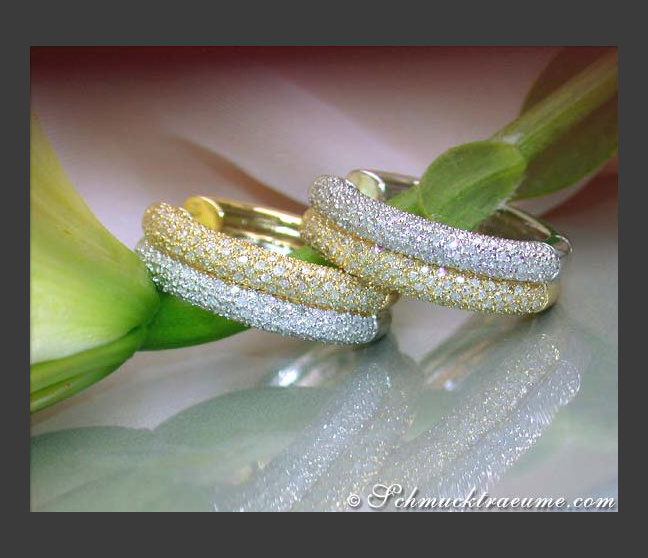 Timeless Diamond Hoops (Two Tone Finish) Timeless Diamond Hoops (Two Tone Finish)