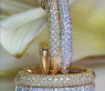Timeless Diamond Hoops (Two Tone Finish)