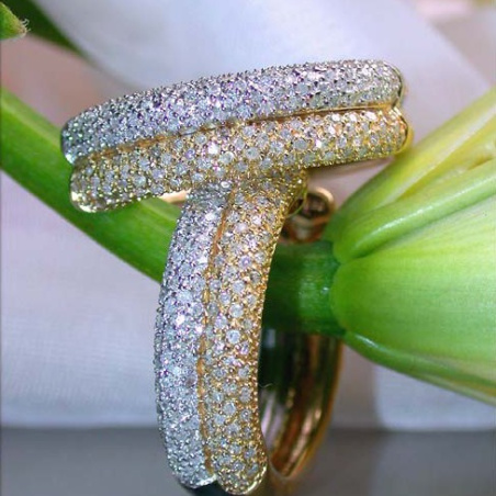Timeless Diamond Hoops (Two Tone Finish)