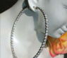 Exquisite Diamond Hoop Earrings in White gold 18k (Ø 54 mm)