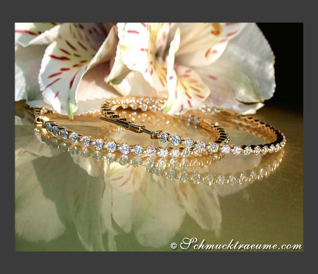 Stately Diamond Hoop Earrings (Ø 50 mm)