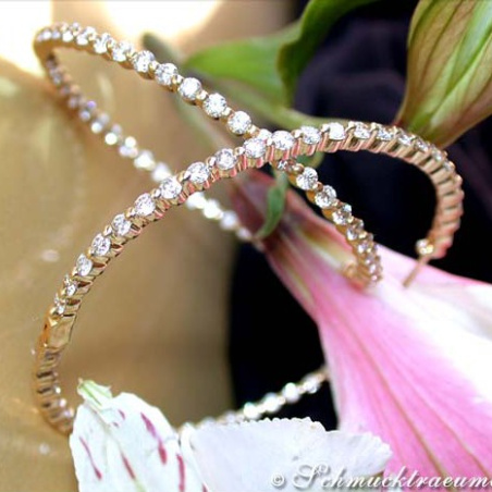 Stately Diamond Hoop Earrings (Ø 50 mm)