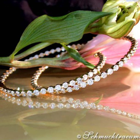 Stately Diamond Hoop Earrings (Ø 50 mm)