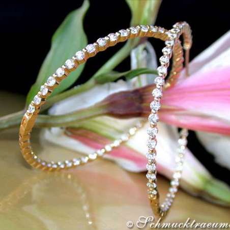 Stately Diamond Hoop Earrings (Ø 50 mm)