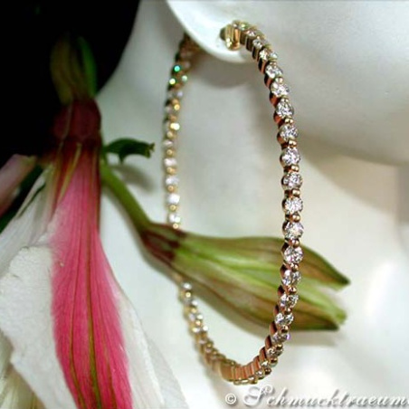 Stately Diamond Hoop Earrings (Ø 50 mm)