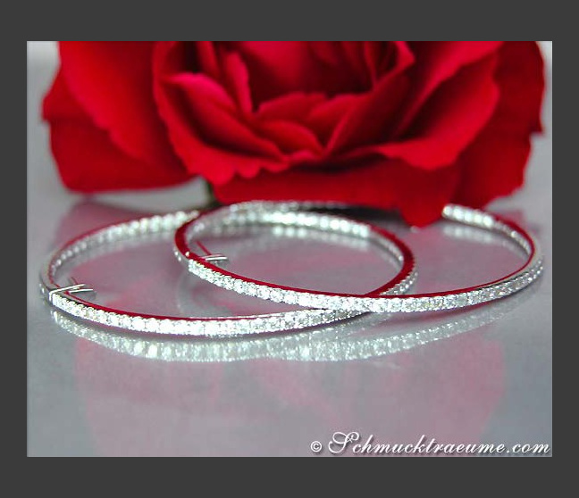 Tremendous Diamond Hoop Earrings (Ø 53 mm) Tremendous Diamond Hoop Earrings (Ø 53 mm)