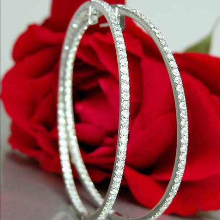 Tremendous Diamond Hoop Earrings (Ø 53 mm)