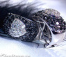 Heart Earrings with Black & White Diamonds