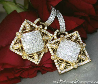 High-diamond Diamond Earrings in a Unique Design