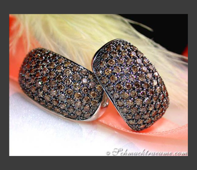 Massive Natural Brown Diamond Earrings Massive Natural Brown Diamond Earrings