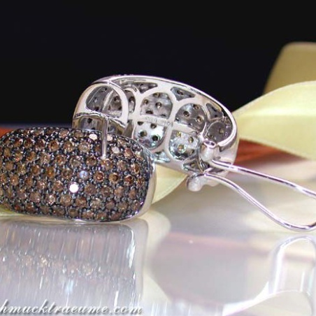 Massive Natural Brown Diamond Earrings