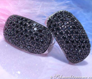 Massive Black Diamond Earrings