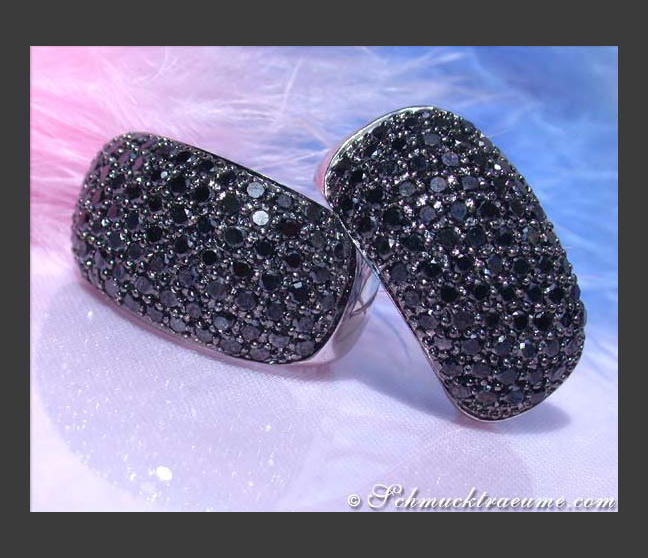 Massive Black Diamond Earrings Massive Black Diamond Earrings