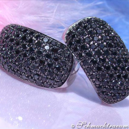 Massive Black Diamond Earrings