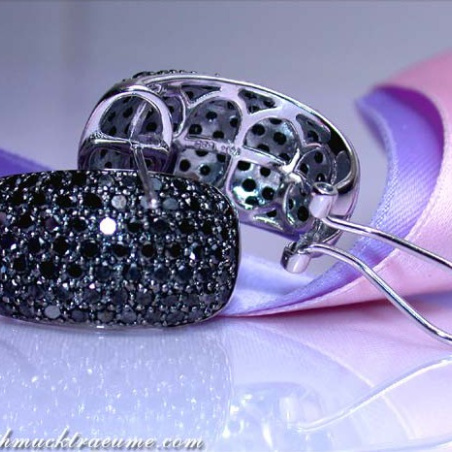 Massive Black Diamond Earrings