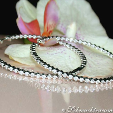 Impressive Diamond Hoop Earrings (Ø 55 mm)