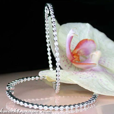Impressive Diamond Hoop Earrings (Ø 55 mm)