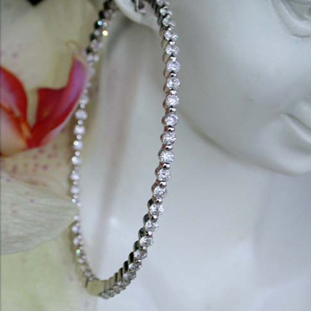 Impressive Diamond Hoop Earrings (Ø 55 mm)