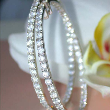 Huge Diamond Hoops (Ø 55 mm - 8,77 ct.)