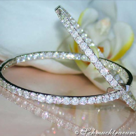 Huge Diamond Hoops (Ø 55 mm - 8,77 ct.)