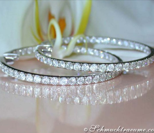 Huge Diamond Hoops (7,10 ct. - Ø 50 mm)