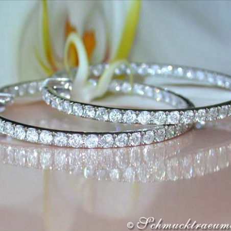 Huge Diamond Hoops (7,10 ct. - Ø 50 mm)