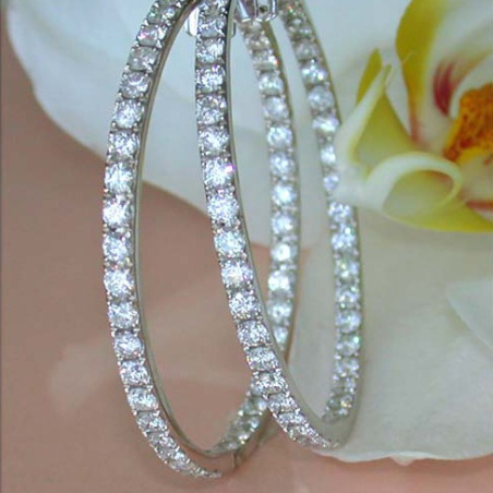 Huge Diamond Hoops (7,10 ct. - Ø 50 mm)