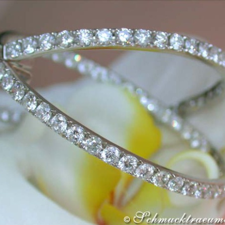 Huge Diamond Hoops (7,10 ct. - Ø 50 mm)