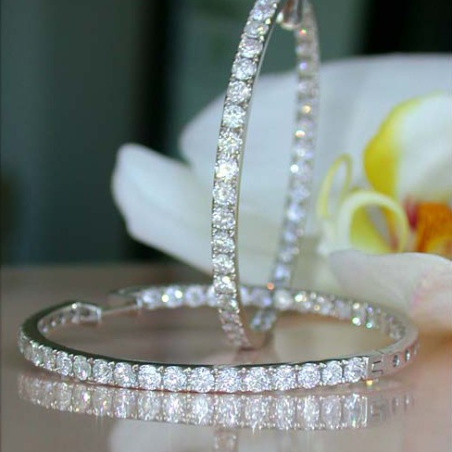 Huge Diamond Hoops (7,10 ct. - Ø 50 mm)