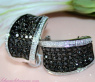 Stately Black & White Diamond Earrings