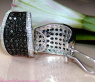 Stately Black & White Diamond Earrings