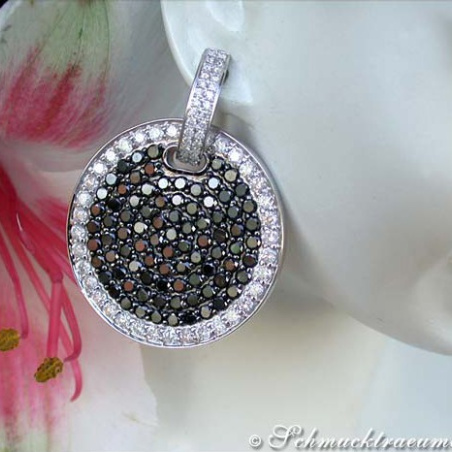 Imposing Black & White Diamond Earrings