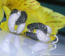 Rich Black & White Diamond Earrings