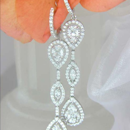 Lange Diamanten Ohrringe