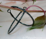 Delicate Black Diamond Hoop Earrings