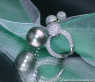 Tahitiperle Ring mit Diamanten