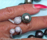 Tahitiperle Ring mit Brillanten