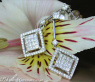 Extravagant Diamond Dangling Earrings (Square Style)