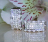 Fancy Huggie Earrings with Marquise & Princess Diamonds