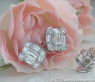 Elegant Diamond Studs with Baguette Diamonds