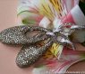 Stately Brown & White Diamond Dangling Earrings