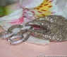 Stately Brown & White Diamond Dangling Earrings