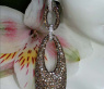 Stately Brown & White Diamond Dangling Earrings