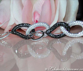 Superior Black & White Diamond Dangling Earrings