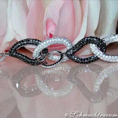 Superior Black & White Diamond Dangling Earrings