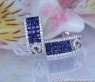 Wonderful Sapphire Earrings with Diamonds