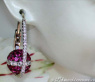Attractive Ruby Earrings with Diamonds
