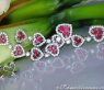 Magnificent Ruby Heart Earrings with Diamonds