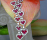 Magnificent Ruby Heart Earrings with Diamonds